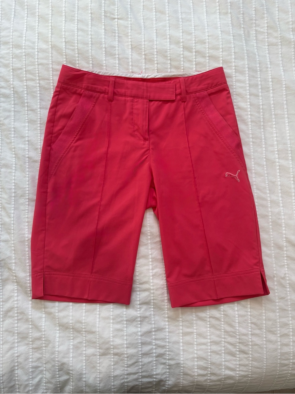 Puma Women's Bright Pink Athletic Bermuda golf Shorts
